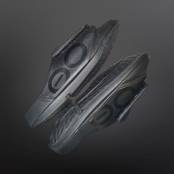 Adult Unisex Oofos OOLALA Matte Black Recovery Sandals Size M12 W14 - Picture 9 of 11